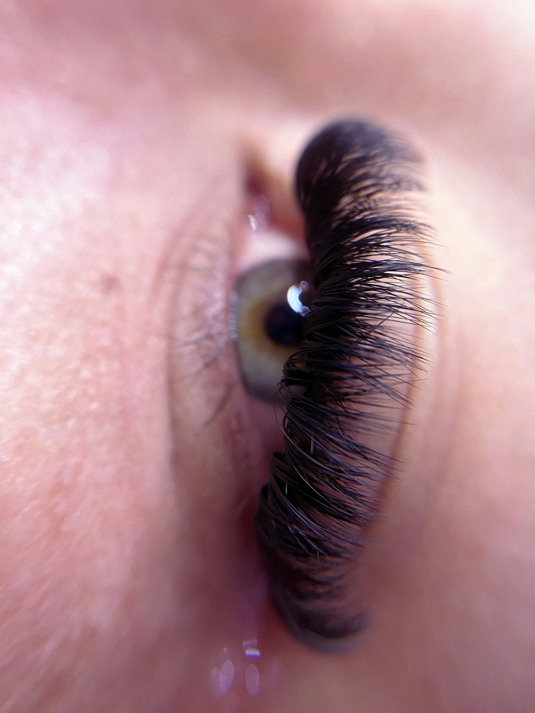 Macro detail of a tailored lash set